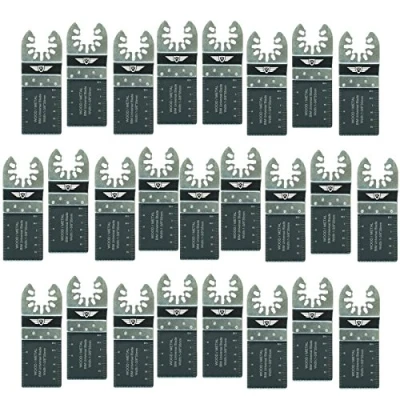 Image of 25 x TopsTools 35mm FA35B_25 Fast Fit Metal Cutting Blades Compatible with Dewalt Stanley Black and Decker Bosch Fein Multimaster Makita Milwaukee Parkside Ryobi Worx (Fast Change) Multitool