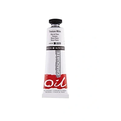 Image of Daler Rowney Graduate Oil Paint, Aluminium Tube, 1.28oz 38 ml, Titanium White