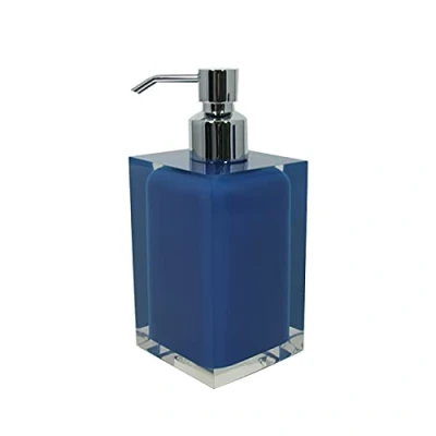 Image of Gedy Bathroom Soap Dispenser, Resin, Blue, 16.2 x 7 cm