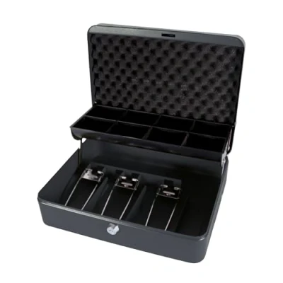Image of Cathedral Products &quot;The Ultimate Cash Box&quot; with Foam Lining and Cantilever Coin Tray Black
