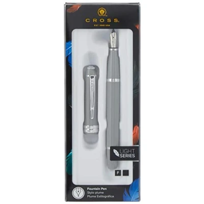 Image of CROSS Bailey Light Polished Grey Resin Fountain Pen Fine Nib