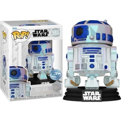 Image of Funko POP! R2 D2 Facet #593 Exclusive Clear Ship Protector and Box Include