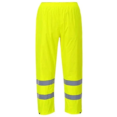 Image of Portwest H441 Waterproof Hi Vis Reflective Safety Rain Pants Yellow, 4X Large