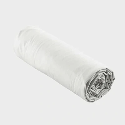Image of douceur d&#039;intérieur, Percale Cotton Fitted Sheet 160 x 200 cm White