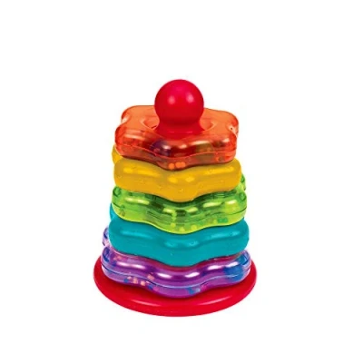 Image of Battat Stacking Rings Classic Stackable Baby Toy 5 Rainbow Developmental Toys for Babies, Toddlers, 1 Year + (BT2579Z)