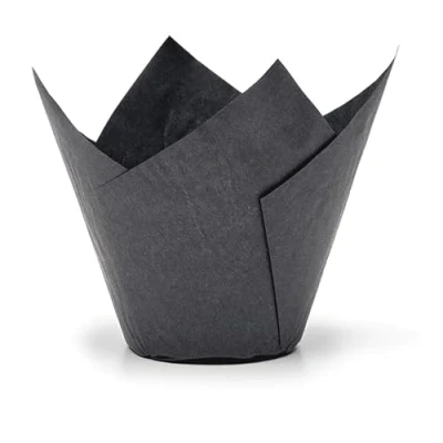 Image of 200 Bakery Direct Black Muffin Tulip Wraps