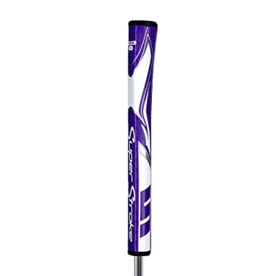 Image of SuperStroke Zenergy Pistol GT 2.0 Putter Grip Classic Shape with Enhanced Spyne Technology and No Taper Design for Improved Consistency Grey / White