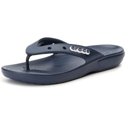 Image of Crocs Unisex Classic Flip flops, Navy, 5 UK Men/ 6 Women
