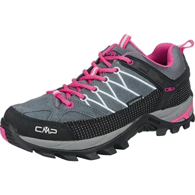 Image of CMP Rigel Hiking shoes, Women&#039;s, Size: 5, Grey/fuxia/ice Leather/synthetics