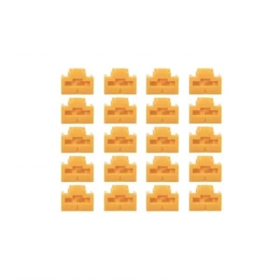 Image of Lindy RJ45 Port Locks, Orange, 20pcs