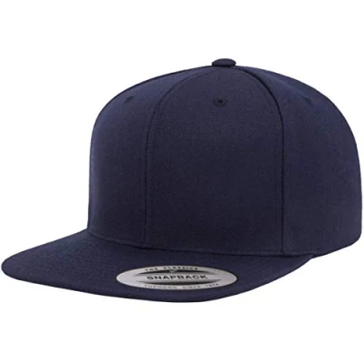 Image of Flexfit Yp Classics Premium Snapback Cap Hat, Navy, One Size
