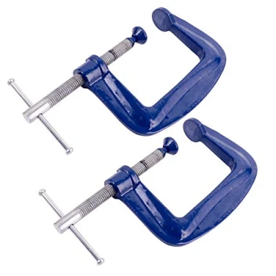 Image of 2X Cast Iron 4&quot; G Clamps Joinery/Welding C Grip Vice Tools