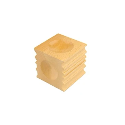 Image of Proops Wooden Doming Dapping Block with Channel, Groove, 2.75&quot; Square (J1354). Free UK Postage