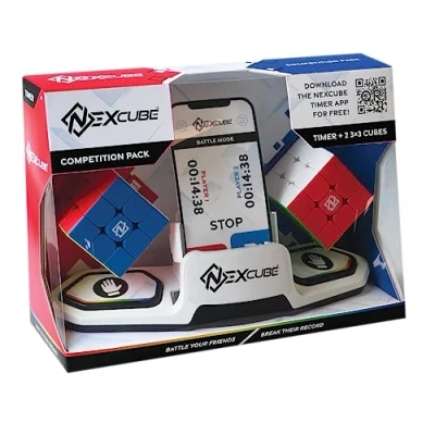 Image of Goliath Toys Nexcube Competition Pack, Speed Cube with 2 x 3 Cubes, Rubik&#039;s from 8 Years