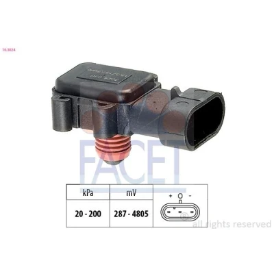 Image of 1247049, 6238166 Sensors FACET 10.3024 20kPa 200kPa Made in Italy OE Equivalent