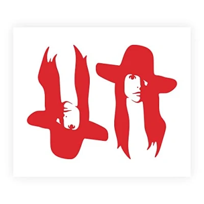 Image of Quattroerre Supershaped Die Cut Penelope for Car DX+SX, Red, 10 x 12 cm