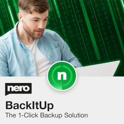 Image of Nero Backup software multiple test winner data backup, recovery, cloud, auto fully automated backups, unlimited runtime, compatible with Windows 11 / 10 8 7 for 1 PC