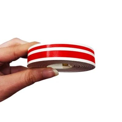 Image of 4R Quattroerre.it 10509 Trim Stripes Double Adhesive Strips for Cars, Red, 11 mm x 10 mt