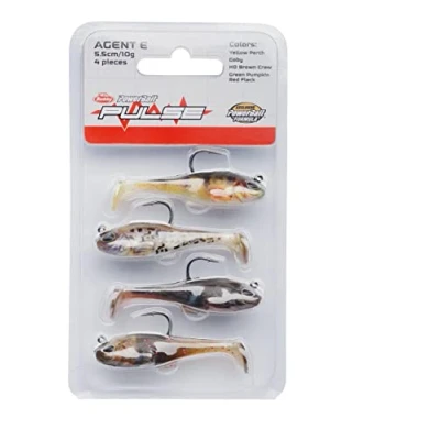 Image of Berkley Pulse Agent E Softbait 4 Pack 8.0cm (14g) Shad