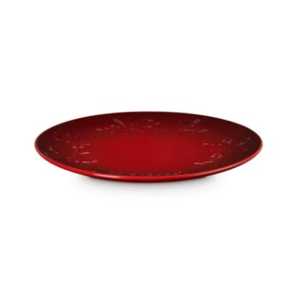 Image of Le Creuset Small plate Holly Christmas cherry red ø 19 cm