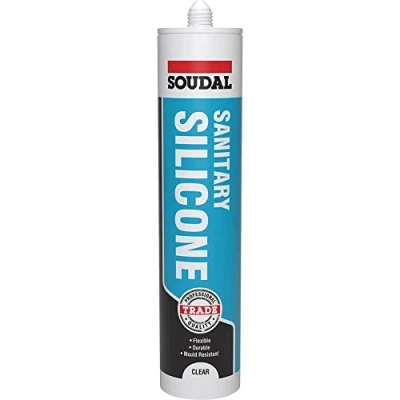 Image of Soudal Sanitary Silicone Clear 290ml Cartridge