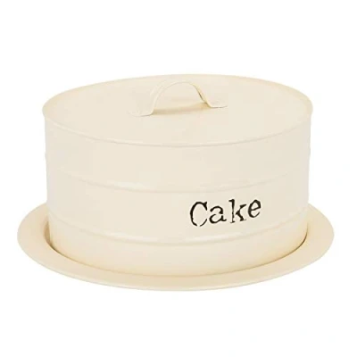 Image of Cream Vintage Metal Cake Tin By Harbour Housewares