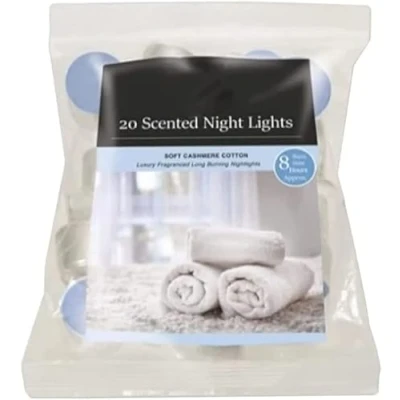Image of Fresh Scented Tealight Candle Long Burning 8 Hour Lasting Set Luxury Fancy Candles for Home Decoration Premium Quality (Soft Cashmere Cotton)