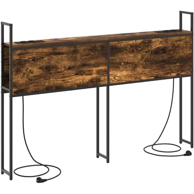 Image of Storage Headboard Smoked oak 135 cm Engineered wood vidaXL