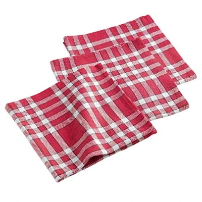 Image of Douceur d&#039;Intérieur Decorative Line of 3 Napkins 45 x cm Traditional Red