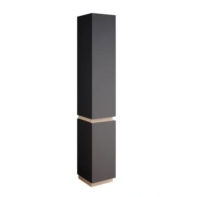 Image of Vicco Bathroom cabinet Gloria, Anthracite/Sonoma, 33 x 197.5 cm with 2 doors