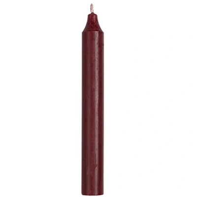 Image of Ib Laursen Set of 4 Dinner Burgundy Candles 18 cm