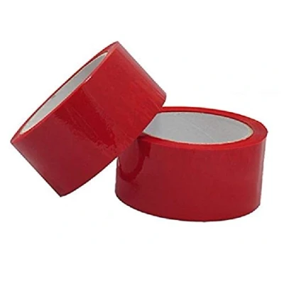 Image of 1 x Pro Plast Branded ® RED Coloured Packing Parcel Tape 50mm 66M