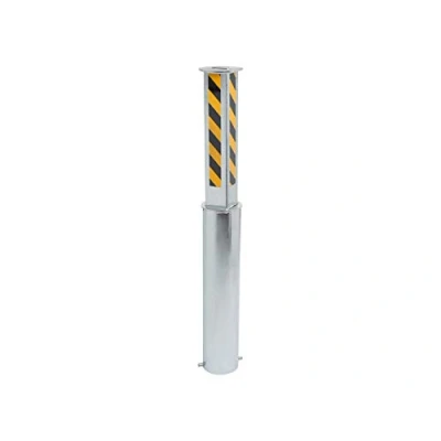 Image of Parking Security Barrier Post, Galvanised Telescopic Retractable Bollard for Driveway