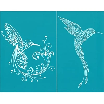 Image of Self Adhesive Silk Screen Printing Stencil Mesh Transfers Crafts Making