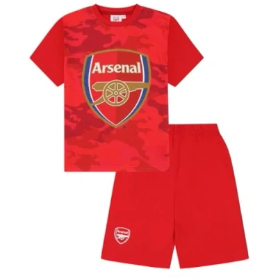 Image of Boys Arsenal Football Club Camouflage Short Pyjama Set (7 8 Years)