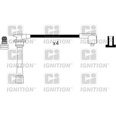 Image of 2742023510, 2742023700, 2743023510, 2743023700, 2744023510 Ignition Lead Set QUINTON HAZELL XC677 CI HYUNDAI: COUPE II, Tiburon Coupe,