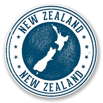 Image of 2 x 10cm New Zealand Vinyl Sticker Decal Luggage Travel Label Tag Map Flag #6711 (10cm 10cm)