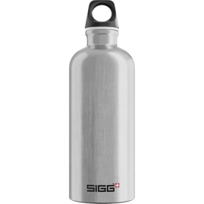 Image of SIGG Aluminium Water Bottle Traveller Alu Climate Neutral Certified Suitable For Carbonated Beverages Leakproof Lightweight BPA Free 0.6 L
