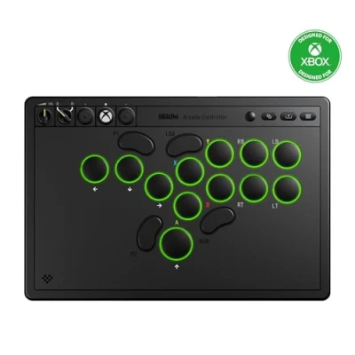 Image of 8BitDo All Button Arcade Controller for Xbox Series XS, One &amp; PC, 2.4G Wireless, Low profile Mechanical Switches, Programmable Buttons, Hot swappable PCB, RGB Lighting Officially Licensed