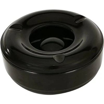 Image of Genware AT WIND Ashtray, Windproof Melamine, Base and Lid, 5.75&quot;