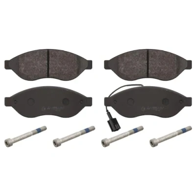 Image of 1607878380, 1607878580, 1611457380, 1611839180, 1612433880 Brake pad set BLUE PRINT ADP154214 Front Axle incl. wear warning contact with screw