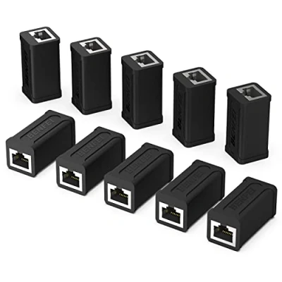 Image of BENFEI RJ45 Inline Coupler, 10 Pack Cat7 Cat6 Cat5e Ethernet Coupler Female to