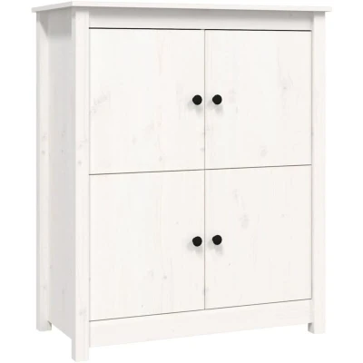 Image of vidaXL Sideboard White 83x41.5x100 cm Solid Wood Pine