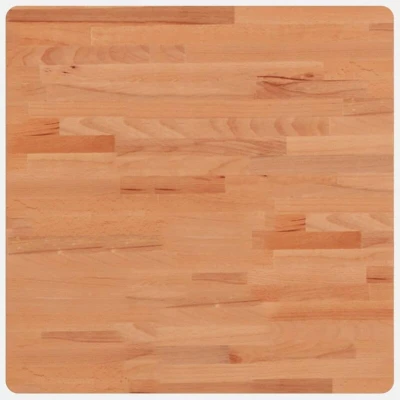 Image of vidaXL Wooden Table Top Replacement Solid Beech Wood, Perfect for Coffee Tables, 60 x cm Square Shape with Rounded Corners Easy to Clean