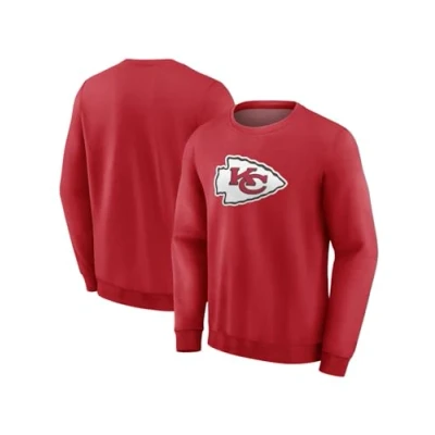 Image of Kansas City Chiefs NFL Sweatshirt Shirt Primary Logo Crew, red, M