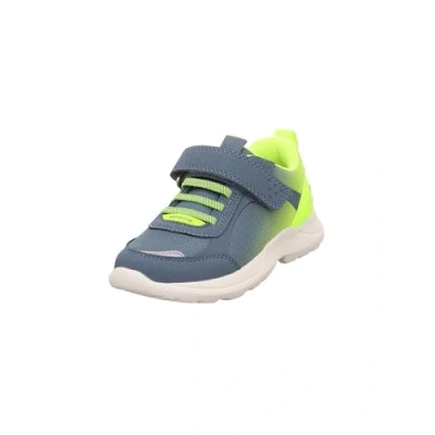 Image of Superfit RUSH Unisex Trainers for kids, Size: 8/8.5, Blau/gelb Imitation leather/ textile