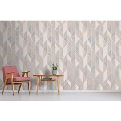 Image of Superfresco Easy Rose Gold Milan Geometric Wallpaper