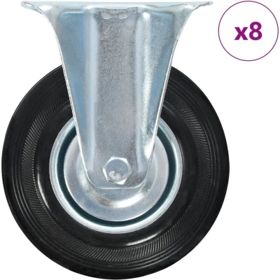 Image of vidaXL 8 pcs Fixed Casters 125 mm