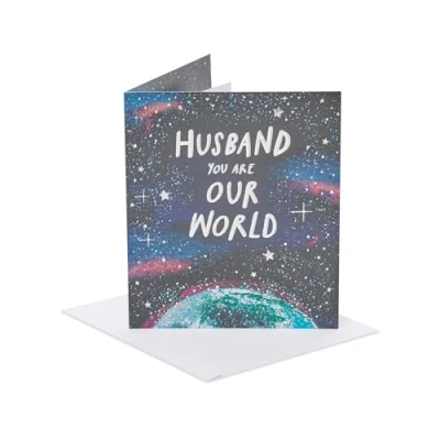 Image of UK Greetings Father&#039;s Day Card for Husband Our World Design