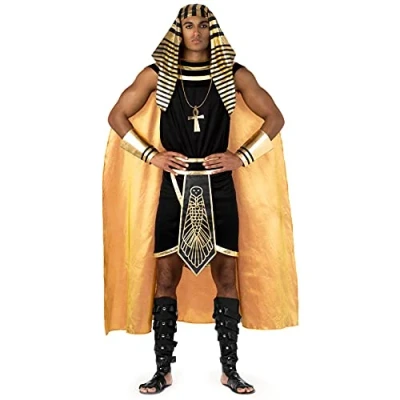 Image of Morph, Pharaoh Costume Men, Mens Costume, Egyptian Halloween Pharoah Costumes For Men XX Large